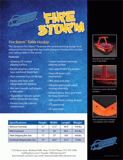 Fire Storm Air Hockey Table - Image 3