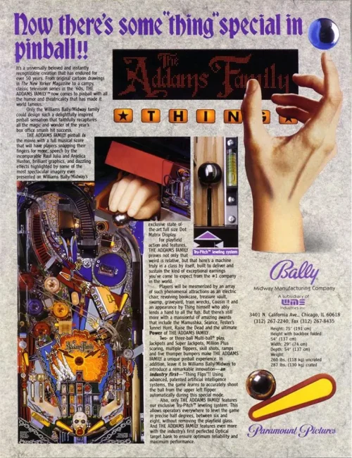 Addams Family Pinball Machine by Bally - Image 3