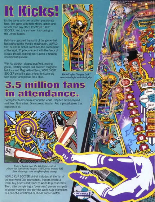 World Cup Soccer Pinball Machine by Bally - Image 3